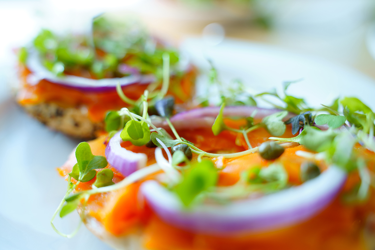 Food with a blurred background