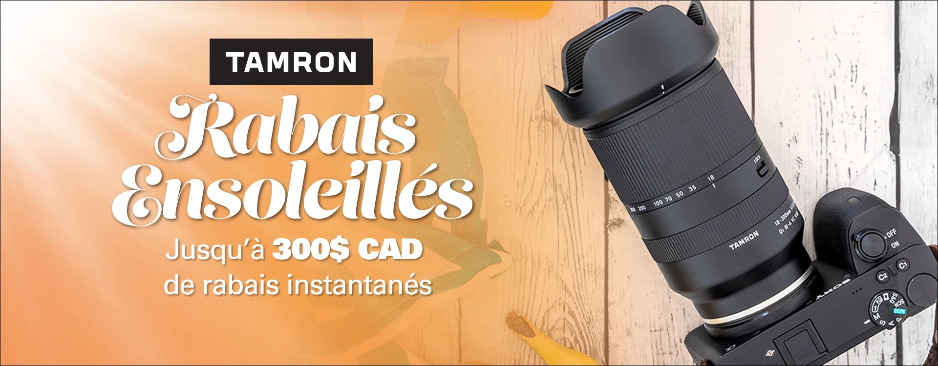Bannière d'épargne instantanée Tamron