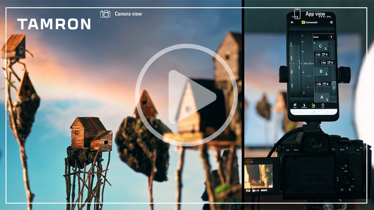 Uso de TAMRON Lens Utility Mobile para controlar el enfoque de forma remota durante la grabación de vídeo: una herramienta avanzada para la realización de películas.