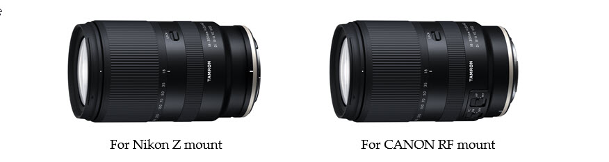 Tamron 18-300mm for Nikon Z and Canon RF
