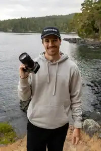 Seth Macey set-up for Vancouver Island photography