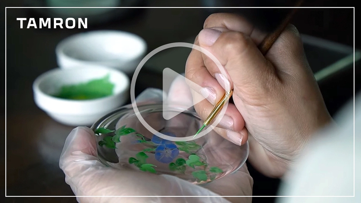 Miniatura de vídeo de un primer plano de pintura artística a mano filmado durante la grabación de vídeo con una cámara sin espejo, capturando detalles finos y colores para contenidos creativos.