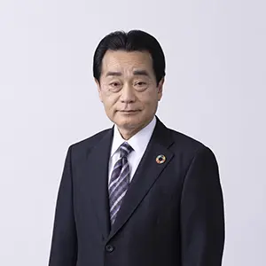 Shogo Sakuraba, président-directeur général de Tamron, délivrant un message sur le développement durable.