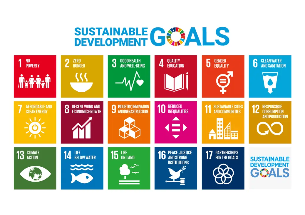Objectifs de développement durable des Nations unies, icônes 1 à 17.