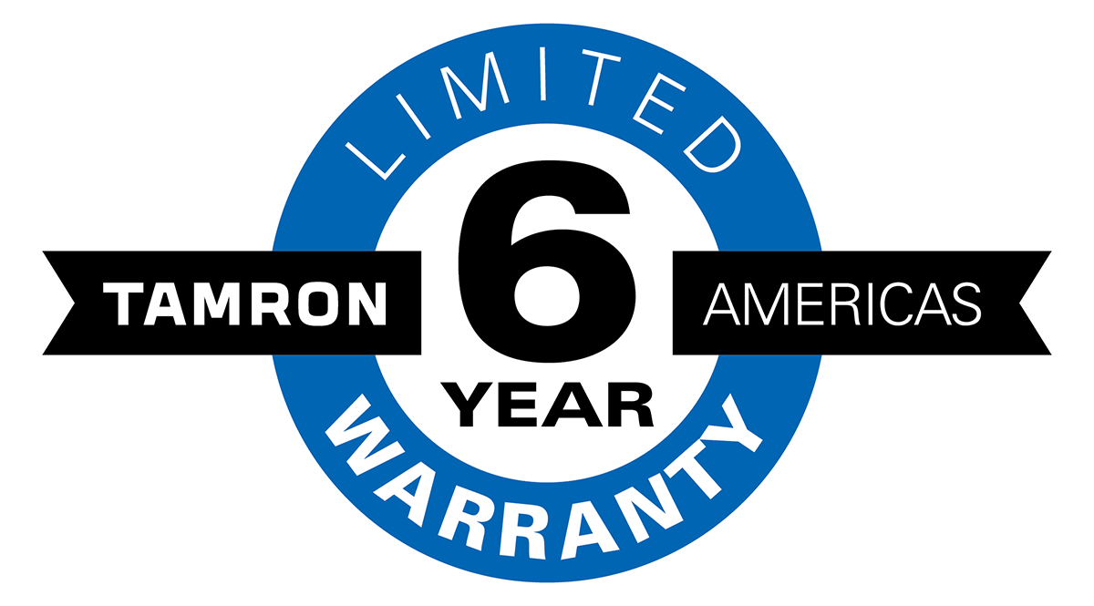 Logotipo Tamron de 6 años de garantía limitada