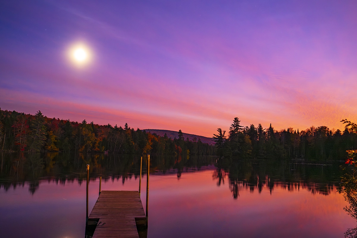 Moonlit lake scene showing minimal flare with Tamron 25-200mm G2