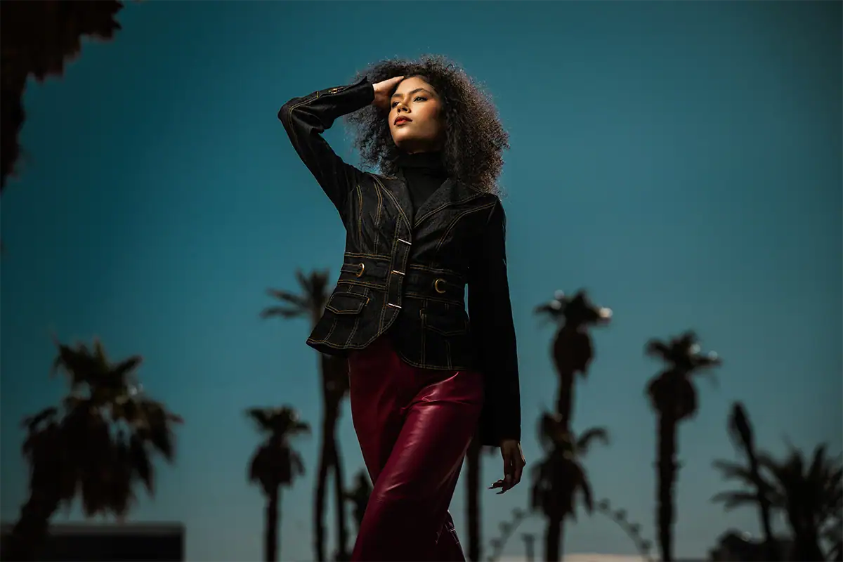 Full-length portrait photographed with the Tamron 35-150mm F2-2.8 Di III VXD, showing versatile framing and soft background separation.